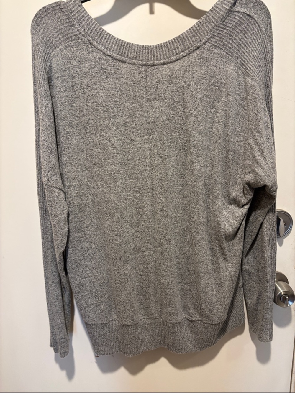 Buffalo David Bitton Heather Gray V-Neck Sweater - Picture 3 of 3